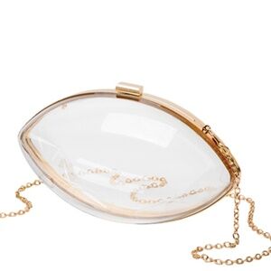 Clear Acrylic Football Clutch